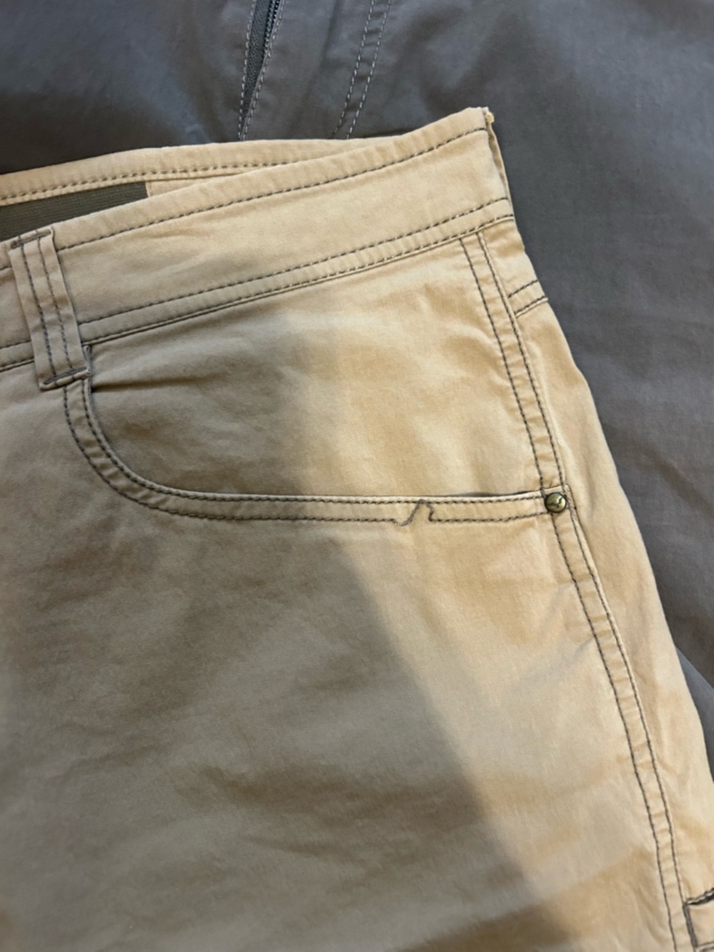 Hawke & Co Khaki and Charcoal Flat Front Men's Shorts Pack - Picture 4 of 12